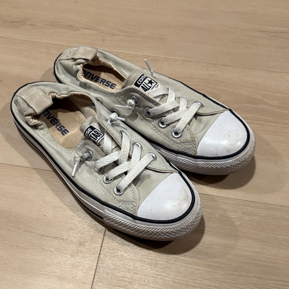 Converse Beige Canvas Sneakers